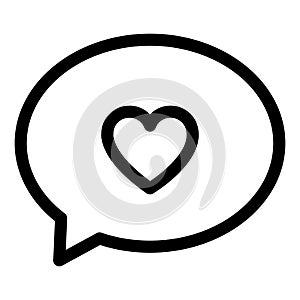 Chat bubble, love chat Isolated Vector icon which can easily modify or edit