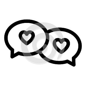 Chat bubble, love chat Isolated Vector icon which can easily modify or edit