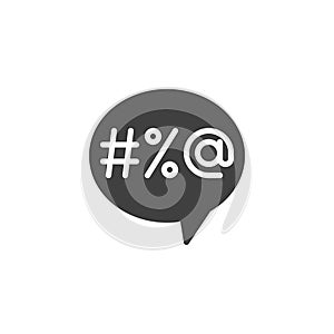 Chat bubble message vector icon