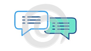 Chat Bubble Messaging Communication Dialogue Online, vector design Generative AI