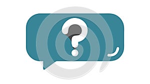 Chat bubble with question mark, representing help or query , vector design Generative AI
