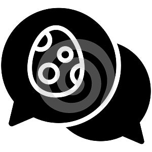 chat bubble Silhouette, Black Glyph icon
