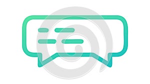 Chat Bubble with Text Lines Icon for Messaging, vector design Generative AI