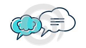 Chat Bubble with Text: Messaging, Communication, and Dialogue, vector design Generative AI