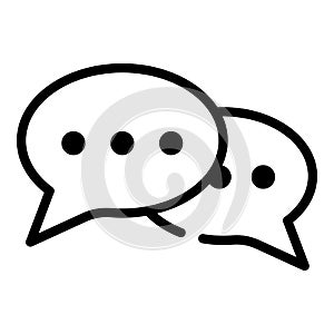 Chat bubbles icon, outline style