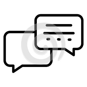 Chat Bubbles Isolated Vector Icon easily editable