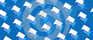 Chat buble message speak conversation talk speech symbol of communication discussion online photo