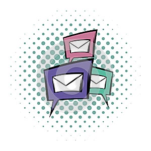 Chat bubles comics icon