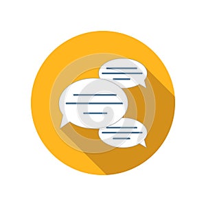 Chat bubles flat icon