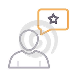 Chat colour line vector icon