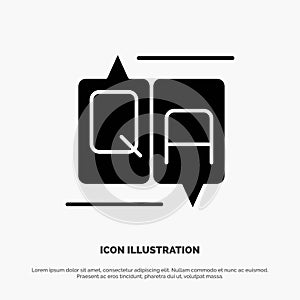 Chat, Comment, Education, Message solid Glyph Icon vector