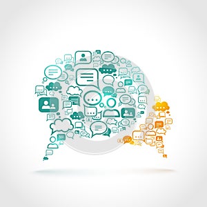 Chat communication concept