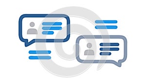 Chat Communication Icon: Messages and Conversations, vector design Generative AI