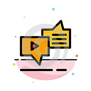 Chat, Connection, Marketing, Messaging, Speech Abstract Flat Color Icon Template