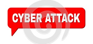 Chat CYBER ATTACK Colored Bubble Message