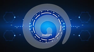 chatGPT Ai artificial intelligence technology hitech concept. chat GPT with smart bot, open Ai,