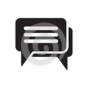 Chat icon, dialog icon, comments icon, speech bubbles icon vector flat design