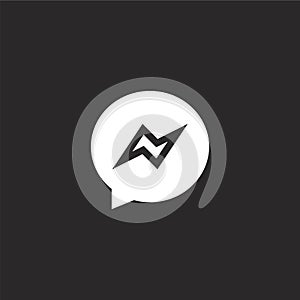 chat icon. Filled chat icon for website design and mobile, app development. chat icon from filled dialogue assests collection