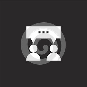 chat icon. Filled chat icon for website design and mobile, app development. chat icon from filled dialogue assests collection