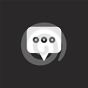 chat icon. Filled chat icon for website design and mobile, app development. chat icon from filled dialogue assests collection