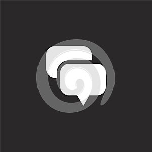 chat icon. Filled chat icon for website design and mobile, app development. chat icon from filled dialogue assests collection