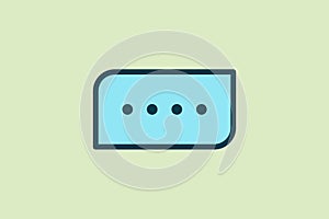 Chat icon. icon related to UI elements. suitable for web site, app, user interfaces,element, printable etc. flat line icon style.