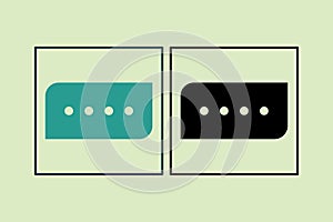 Chat icon. icon related to UI elements. suitable for web site, app, user interfaces,element, printable etc. solid icon style.