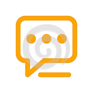 Chat icon, sms icon, chat, bubble, comments icon, communication, talk icon, call, group sms, speech bubbles orange Icon