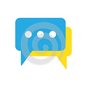 Chat icon, sms icon, forum comments icon, speech bubbles icon vector flat design