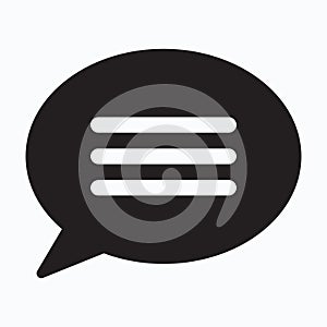 Chat icon, sms icon, speech bubble icon