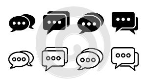 Chat icon . speech bubble icon. comment icon vector. message. contact us