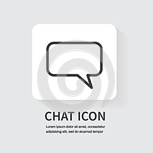 Chat icon. Speech Bubble icon isolated on white background. Vector illustration