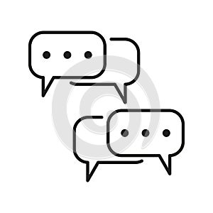 Chat icon. Speechbubble, outline speak icon. Speech logo. Vector illustration. EPS 10. S photo