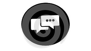 Chat icon. Talk bubble speech icon. Blank empty bubbles design elements. Chat on line symbol template. Dialogue balloon sticker si