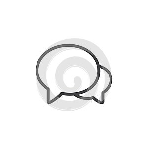 chat icon Thin outline art symbol