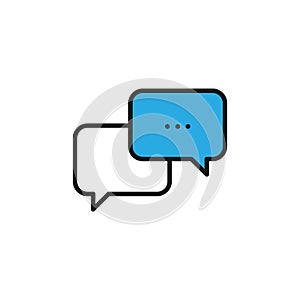Chat icon. user interface vector. Talk bubble speech icon symbol for website and mobile app