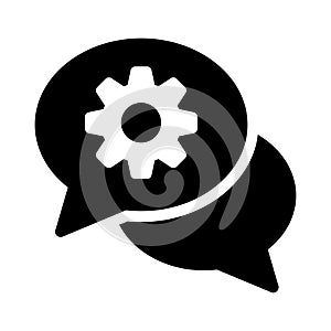 Chat vector glyph flat icon