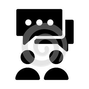 Chat vector glyph flat icon