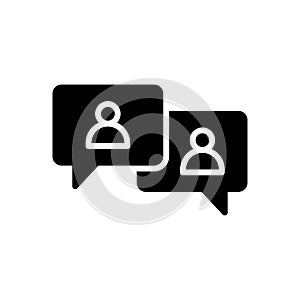 Chat vector glyph flat icon