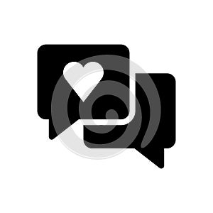 Chat vector glyph flat icon