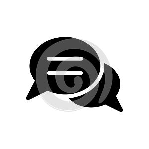 Chat vector glyph flat icon