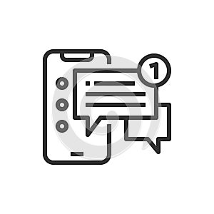 Chat inbox Icon Vector Illustration