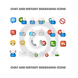 Chat and instant messaging icons