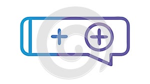 Chat Interface Icon with Plus Button, vector design Generative AI