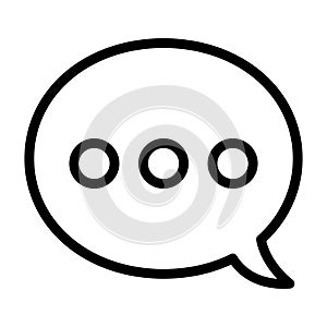 Chat line icon vector illustration