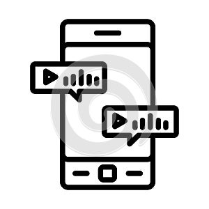 Chat Line Style vector icon which can easily modify or edit