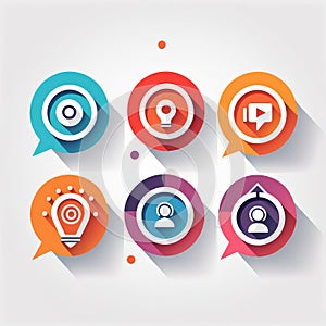 chat, message and chat bubbles icons set. sign, speech bubbles. bubble, message, communication. vectorchat, vector