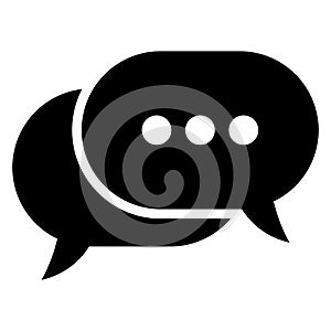 Chat message comment icon. Chat speech bubble with text sign and symbol, Social media message. Vector illustration.