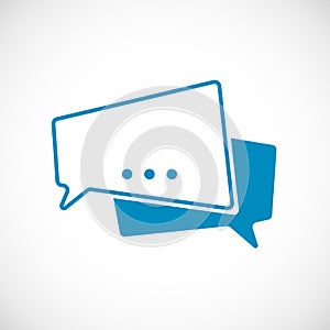 Chat Message Doodle. Message as Speech Bubble Web Icon. Element of web icon for mobile concept and web apps. Vector photo