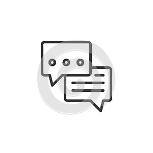 Chat message outline icon